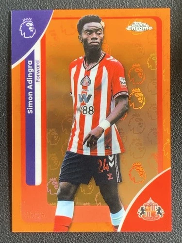 Simon Adingra 2025 Topps Chrome LogoFractor Orange /25