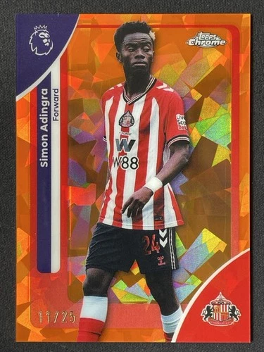 Simon Adingra 2025 Topps Chrome Orange Sapphire /25