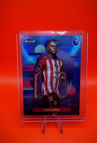 Simon Adingra 2025 Topps Finest Blue Refractor /150