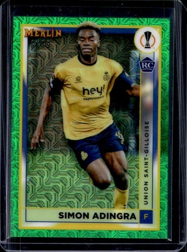 Simon Adingra 2022 Topps Merlin Chrome Green Refractor /99