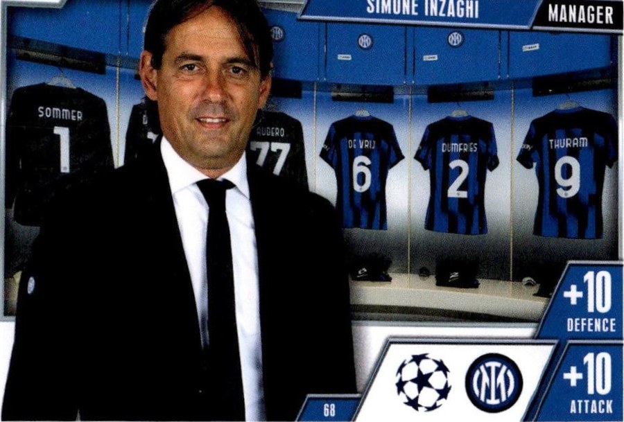 Simone Inzaghi 2023 Topps Match Attax UEFA Club Competitions Extra