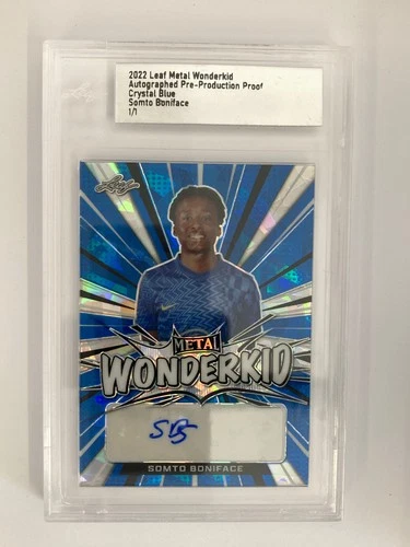 Somto Boniface 2021 Leaf Metal Soccer Chelsea Blue 1/1