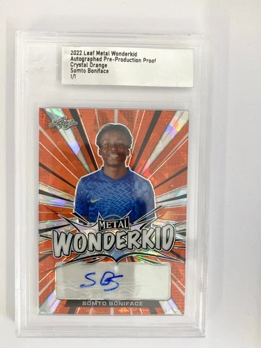 Somto Boniface 2021 Leaf Metal Soccer Orange 1/1