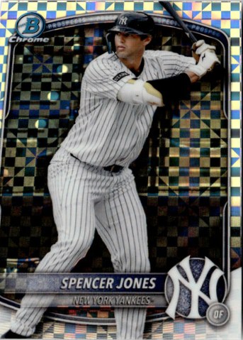 Spencer Jones 2025 Topps Bowman Chrome X-Fractor