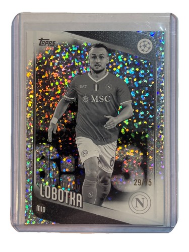 Stanislav Lobotka 2025 Topps UEFA Flagship Black and White Speckle /75