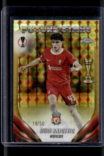Stefan Bajcetic 2024 Topps Chrome Gold Refractor /50