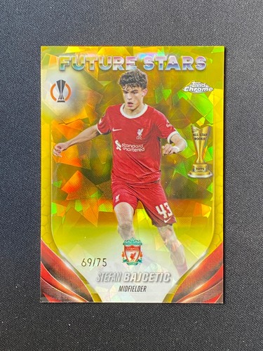 Stefan Bajcetic 2023 Topps Chrome Sapphire Yellow 69/75