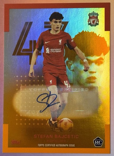 Stefan Bajcetic 2023 Topps FC Orange /25