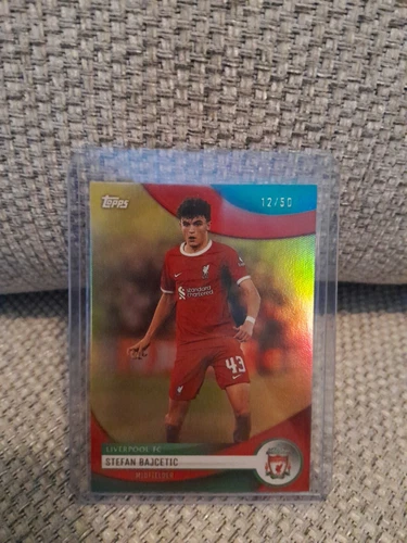 Stefan Bajcetic 2024 Topps Liverpool FC Team Set Gold 12/50