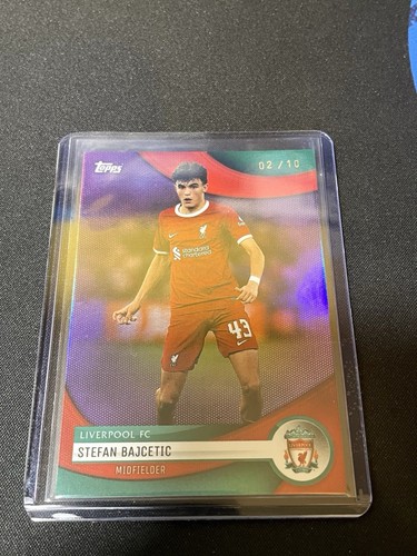 Stefan Bajcetic 2023 Topps Liverpool FC Team Set Gold 2/10