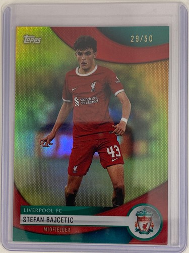 Stefan Bajcetic 2023 Topps Liverpool Team Set Parallel /50