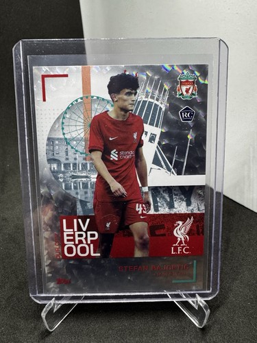Stefan Bajcetic 2023 Topps Liverpool Teamset Cracked Ice