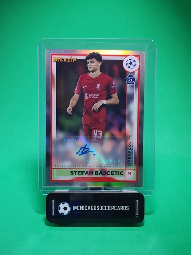 Stefan Bajcetic 2022 Topps Merlin Chrome Refractor