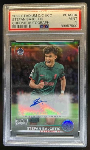 Stefan Bajcetic 2022 Topps Stadium Club Chrome UEFA CA-SBA
