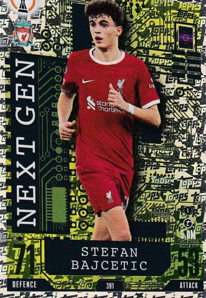 Stefan Bajcetic 2023 Topps Match Attax UEFA Club Competitions
