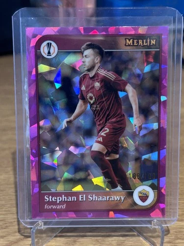 Stephan El Shaarawy 2024 Topps Merlin Chrome UEFA Pink Atomic Refractor /199