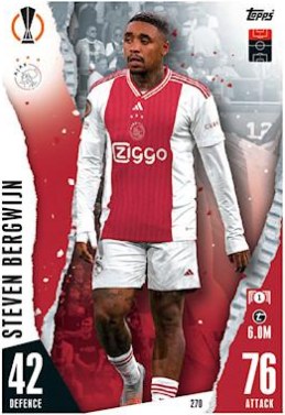 Steven Bergwijn 2023 Topps Match Attax UEFA Club Competitions