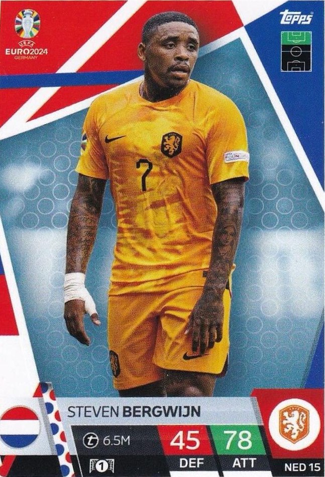 Steven Bergwijn 2024 Topps Match Attax UEFA EURO