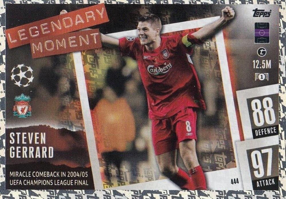 Steven Gerrard 2023 Topps Match Attax UEFA Club Competitions