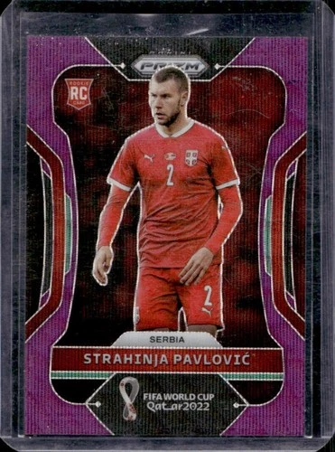Strahinja Pavlovic 2022 Panini Prizm World Cup Purple Wave /99