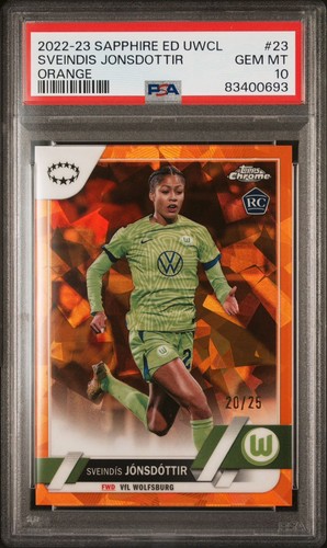 Sveindis Jonsdottir 2023 Topps Chrome UEFA Orange /25