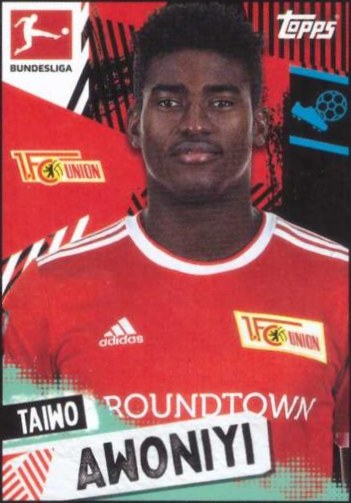 Taiwo Awoniyi 2021 Topps Bundesliga Stickers