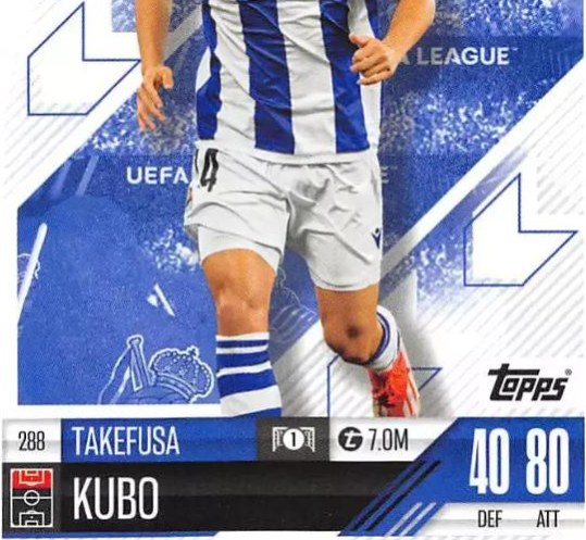 Takefusa Kubo 2024 Topps Match Attax UEFA Club Competitions