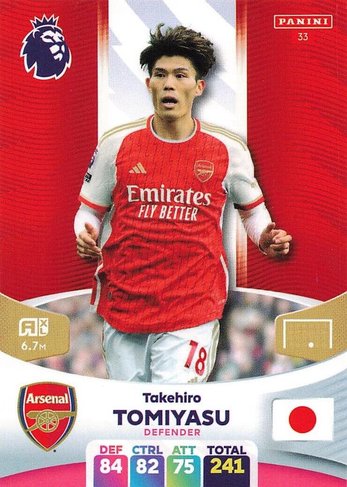 Takehiro Tomiyasu 2024 Panini Adrenalyn XL Premier League