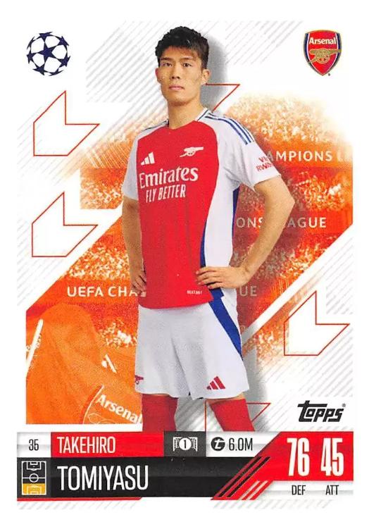 Takehiro Tomiyasu 2024 Topps Match Attax UEFA Club Competitions