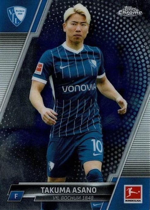 Takuma Asano 2021 Topps Chrome Bundesliga 25
