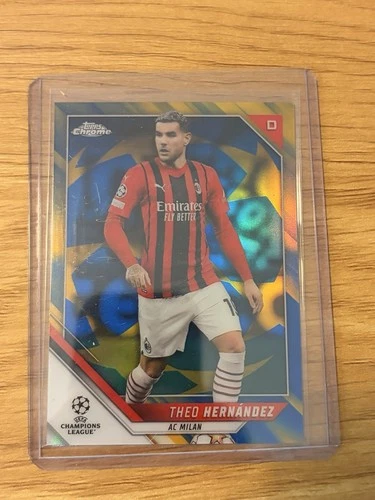 Theo Hernandez 2021 Topps Chrome Blue & Gold Starball Refractor /75