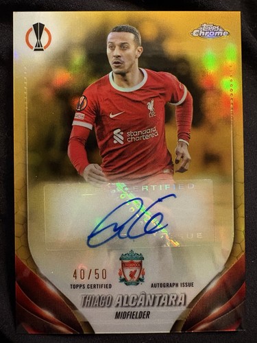 Thiago Alcantara 2023 Topps Chrome Gold Refractor /50