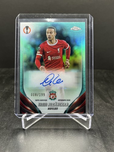 Thiago Alcantara 2023 Topps Chrome UEFA Aqua 008/199