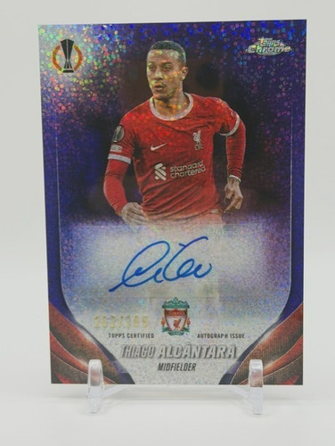 Thiago Alcantara 2023 Topps Chrome UEFA Purple Speckle /299