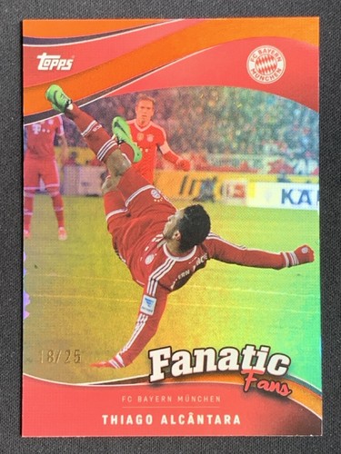Thiago Alcantara 2023 Topps FC Bayern Munich Fan Set Orange /25