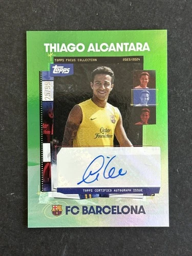 Thiago Alcantara 2023 Topps Focus Green Foil /99