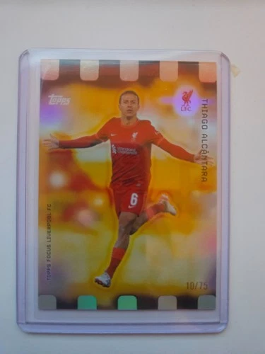 Thiago Alcantara 2025 Topps Liverpool Focus Gold /75