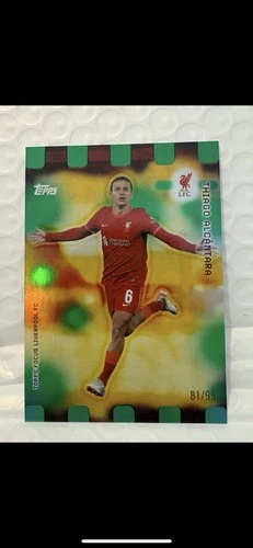 Thiago Alcantara 2025 Topps Liverpool Focus Green /99