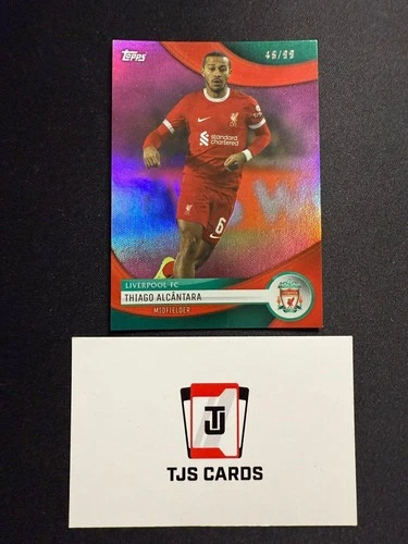 Thiago Alcantara 2023 Topps Liverpool Team Set Pink /99