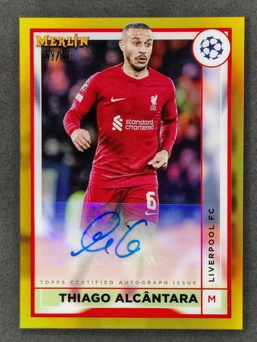 Thiago Alcantara 2022 Topps Merlin Chrome Gold Refractor /50