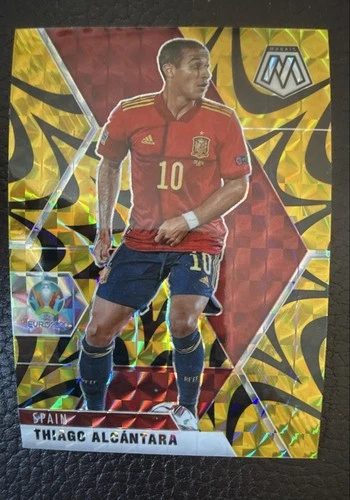 Thiago Alcantara 2021 Panini Mosaic UEFA Euro 2020 Mosaico Oro Reattivo