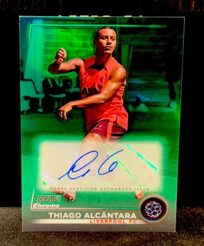 Thiago Alcantara 2022 Topps Stadium Club Chrome Green /99