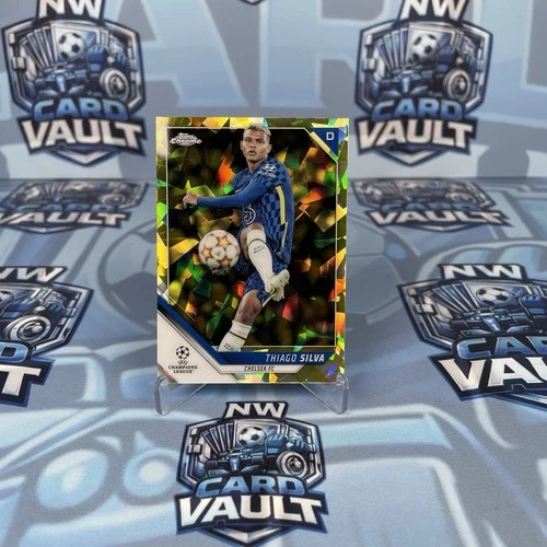 Thiago Silva 2021 Topps Chrome UCL Yellow Sapphire /99