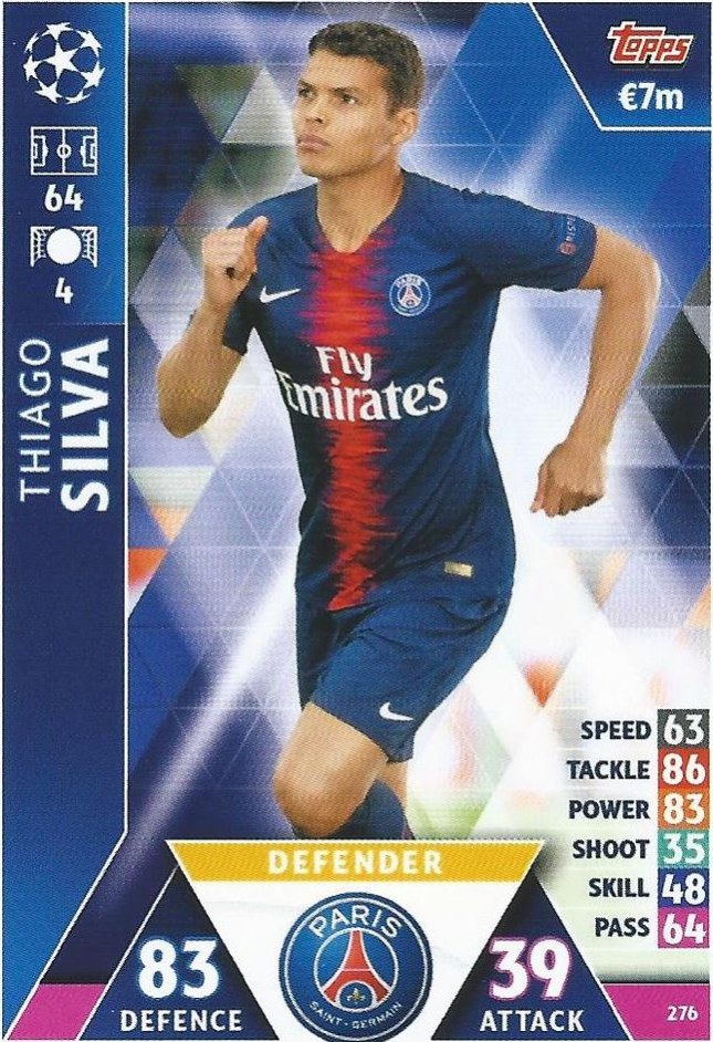 Thiago Silva 2018 Topps Match Attax UEFA 276