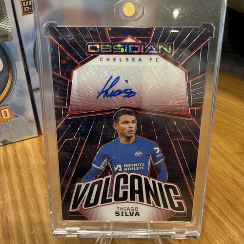 Thiago Silva 2023 Panini Obsidian Volcanic Red Electric /49
