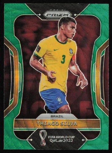 Thiago Silva 2022 Panini Prizm World Cup Green Wave Prizm