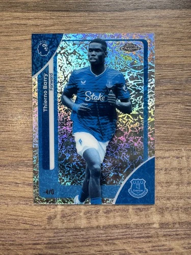 Thierno Barry 2026 Topps Chrome Premier League Frozen Refractor /40