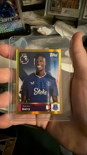 Thierno Barry 2026 Topps Premier League Stickers Gold /50