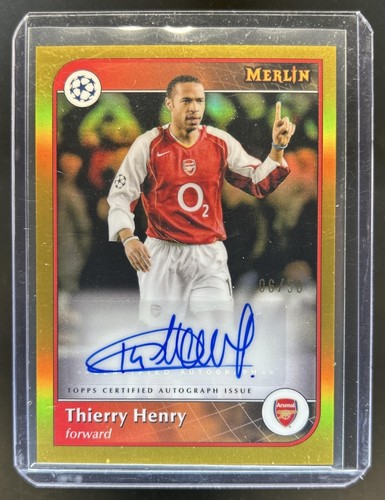 Thierry Henry 2024 Topps Merlin Chrome Gold Refractor /50