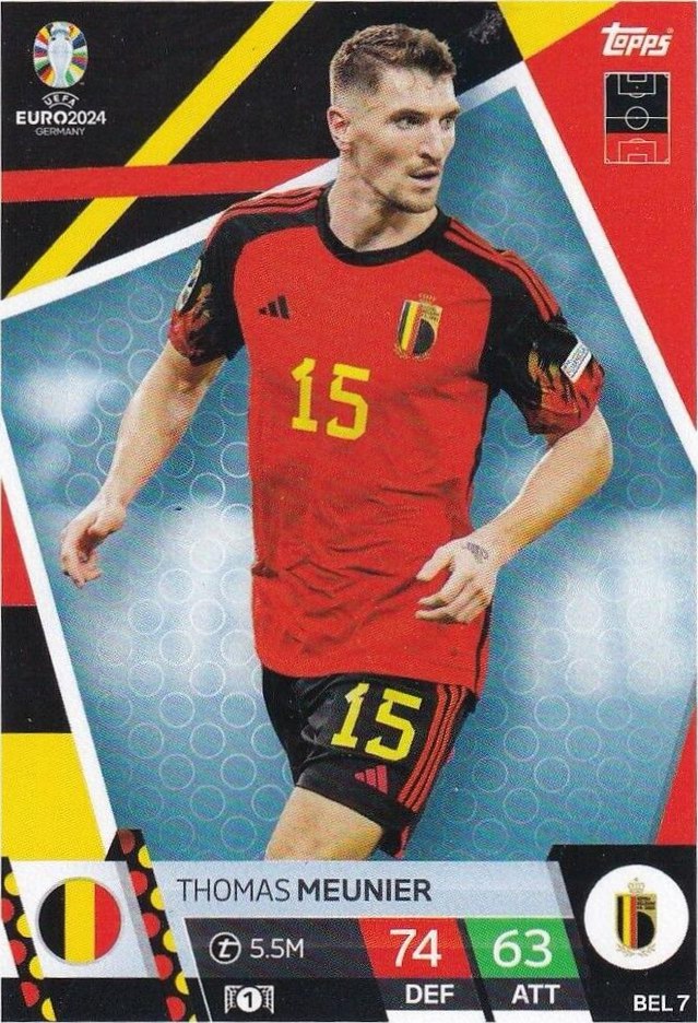 Thomas Meunier 2024 Topps Match Attax UEFA EURO